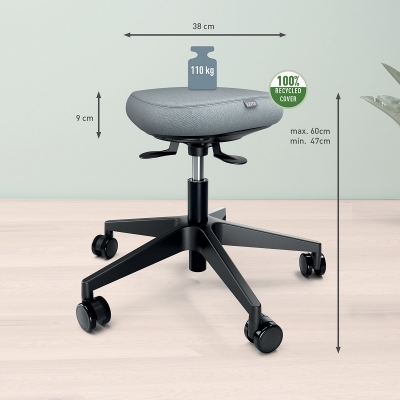 Scaun ergonomic Leitz Ergo pozitie sezut/in picioare cu roti